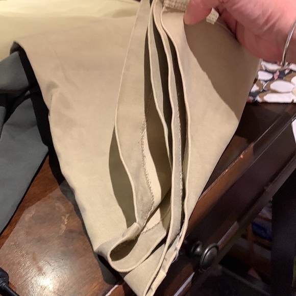 TOMMY Bahama Tan Beige Chambray Pants Tencel Cotton Blend Straight Leg Sz 38X32 - Picture 12 of 13